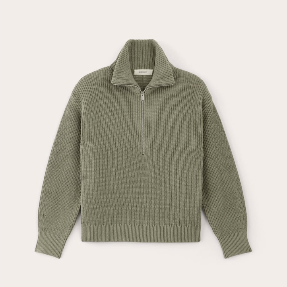 Everlane Half-Zip in Everyday Cotton - Size M